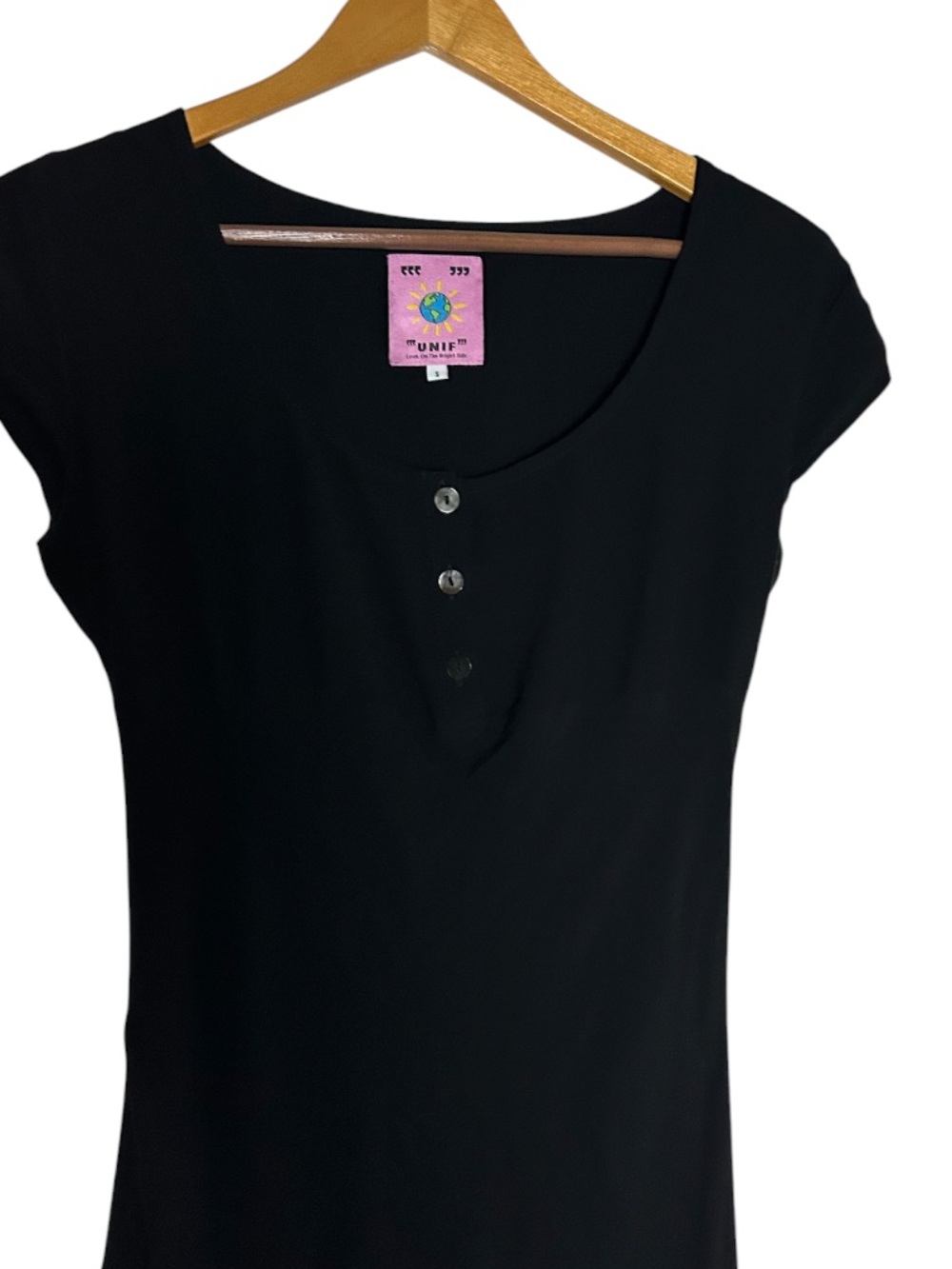NWOT UNIF Serene Black Mini Dress Size S - Picture 4 of 7